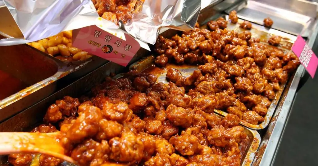 Dakgangjeong a sweet and spicy chicken dish