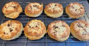 Cheese Scones cooling on a rack